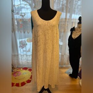 Simply Vera Vera Wang White Lace Shift Midi Dress Sleeveless